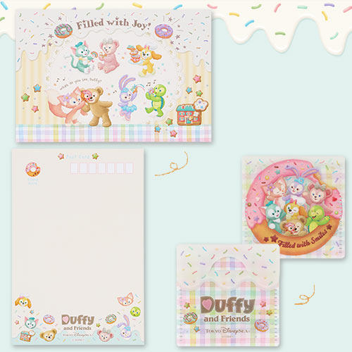 DISNEYSEA LIMITED - Duffy & Friends Filled with Joy! - Postcard & Sticker Set