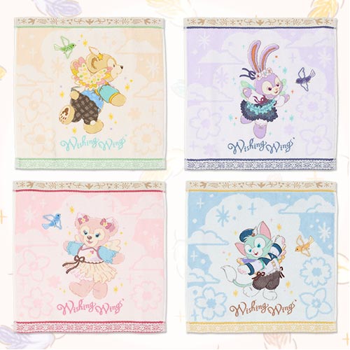 (SEPT 3 PREORDER) DISNEYSEA LIMITED - Wishing Wings - Duffy & Friends - 4 Set Mini Towel