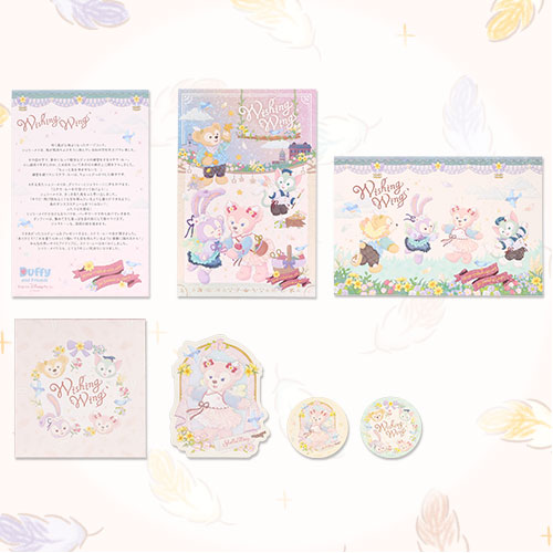 (SEPT 3 PREORDER) DISNEYSEA LIMITED - Wishing Wings - Duffy & Friends - Postcard, Card & Sticker Set