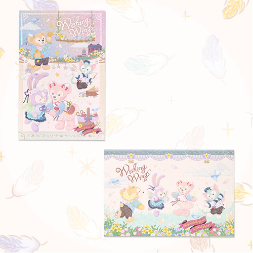 (SEPT 3 PREORDER) DISNEYSEA LIMITED - Wishing Wings - Duffy & Friends - Postcard, Card & Sticker Set