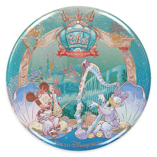 SEPT 4 PREORDER - Disneysea Limited - DisneySea 24th Anniversary - Can Badge