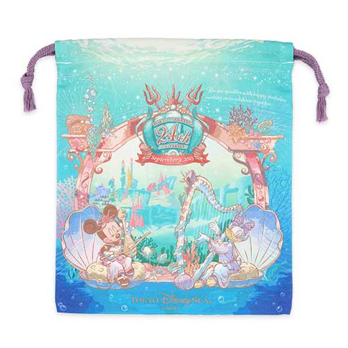 SEPT 4 PREORDER - Disneysea Limited - DisneySea 24th Anniversary - Drawstring Bag