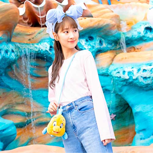 SEPT 4 PREORDER - Disneysea Limited - DisneySea 24th Anniversary - Flounder Plush Bag