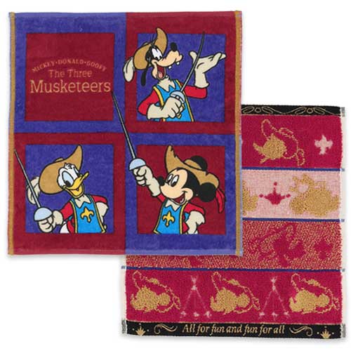 OCT 9 PREORDER - Tokyo Disney Resort - The Three Musketeers - Mini Towel Set