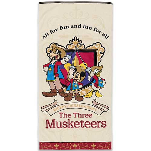 OCT 9 PREORDER - Tokyo Disney Resort - The Three Musketeers - Bath Towel