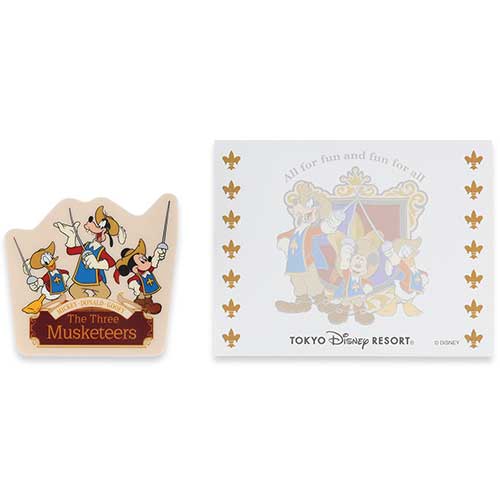 OCT 9 PREORDER - Tokyo Disney Resort - The Three Musketeers - Memo Pad & Clip