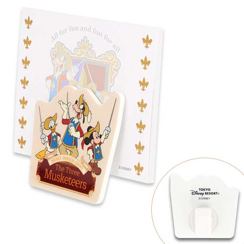 OCT 9 PREORDER - Tokyo Disney Resort - The Three Musketeers - Memo Pad & Clip