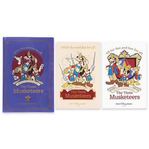 OCT 9 PREORDER - Tokyo Disney Resort - The Three Musketeers - Postcards & Clear Folders