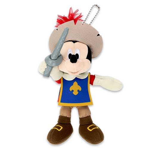 OCT 9 PREORDER - Tokyo Disney Resort - The Three Musketeers - Mickey Mouse Plush Keychain / Pin