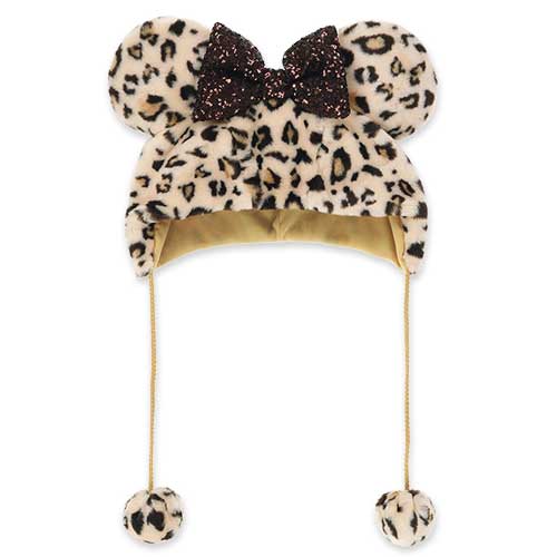 16 OCT PREORDER - Tokyo Disney Resort - Leopard Print - Brown - Minnie Ears Fan Cap - Adult Size