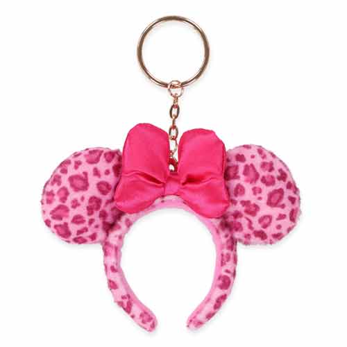 16 OCT PREORDER - Tokyo Disney Resort - Leopard Print - Pink Minnie Mouse - Minnie Ears Keychain