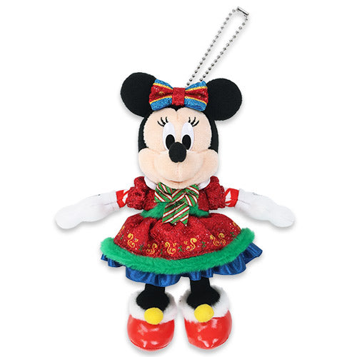 MID NOV PREORDER - Tokyo Disney Resort - Christmas 2025 - Minnie Mouse - Plush Keychain / Pin