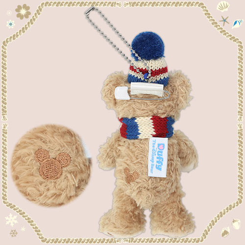 18 DEC PREORDER - Disneysea Limited - Encore Collection - Winter Season Costume (2005)- Duffy & Friends Plush Keychain / Pin