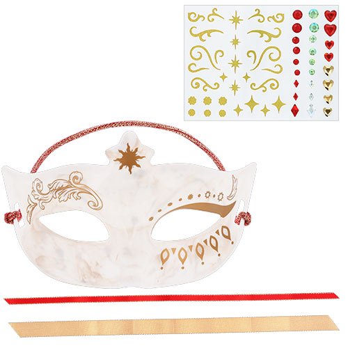 13 JAN PREORDER - Disneysea Limited - Disney Story Beyond - Palazzo Canal - Carnival Mask - White & Red