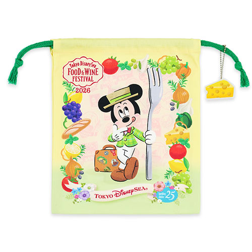 Disneysea Limited - Food & Wine Festival - Mickey Mouse - Drawstring Bag