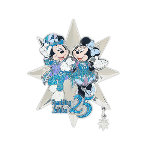 APRIL 8 PREORDER - Disneysea 25th Anniversary - Sparkling Jubilee - Minnie & Mickey Mouse - Pin