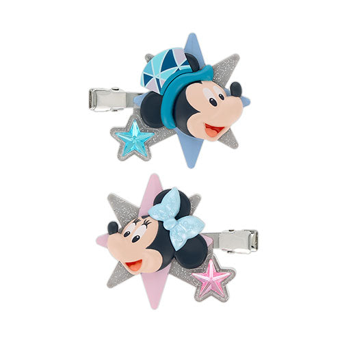 APRIL 8 PREORDER - Disneysea 25th Anniversary - Sparkling Jubilee - Minnie & Mickey Mouse - Hair Clip Set