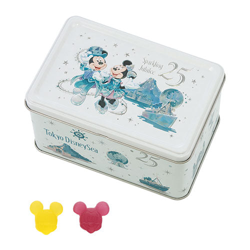 APRIL 8 PREORDER - Disneysea 25th Anniversary - Sparkling Jubilee - Minnie & Mickey Mouse - Gummy Tin