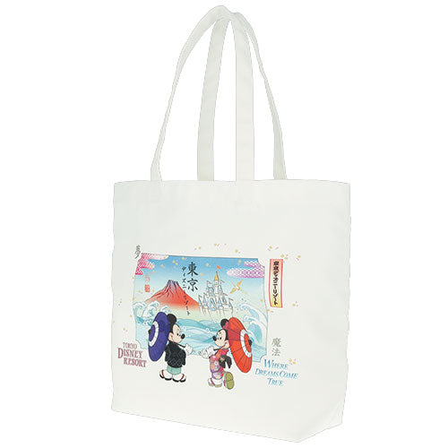 Tokyo Disney Resort - Mickey & Minnie Mouse - Japanese Style - Tote Bag