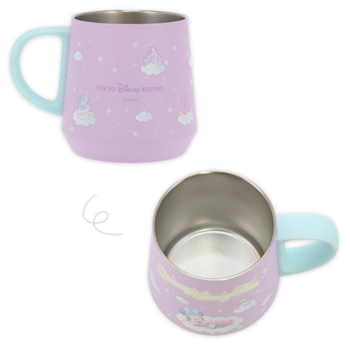 JUNE 25 PREORDER - Tokyo Disney Resort - Dreamy Starry Time - Minnie Mouse & Figaro - Stainless Steel Mug (Purple)