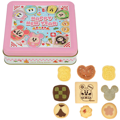 DEC 1 RELEASE - Tokyo Disney Resort - New Years 2027 - Mickey Mouse & Friends - Assorted Cookie Tin