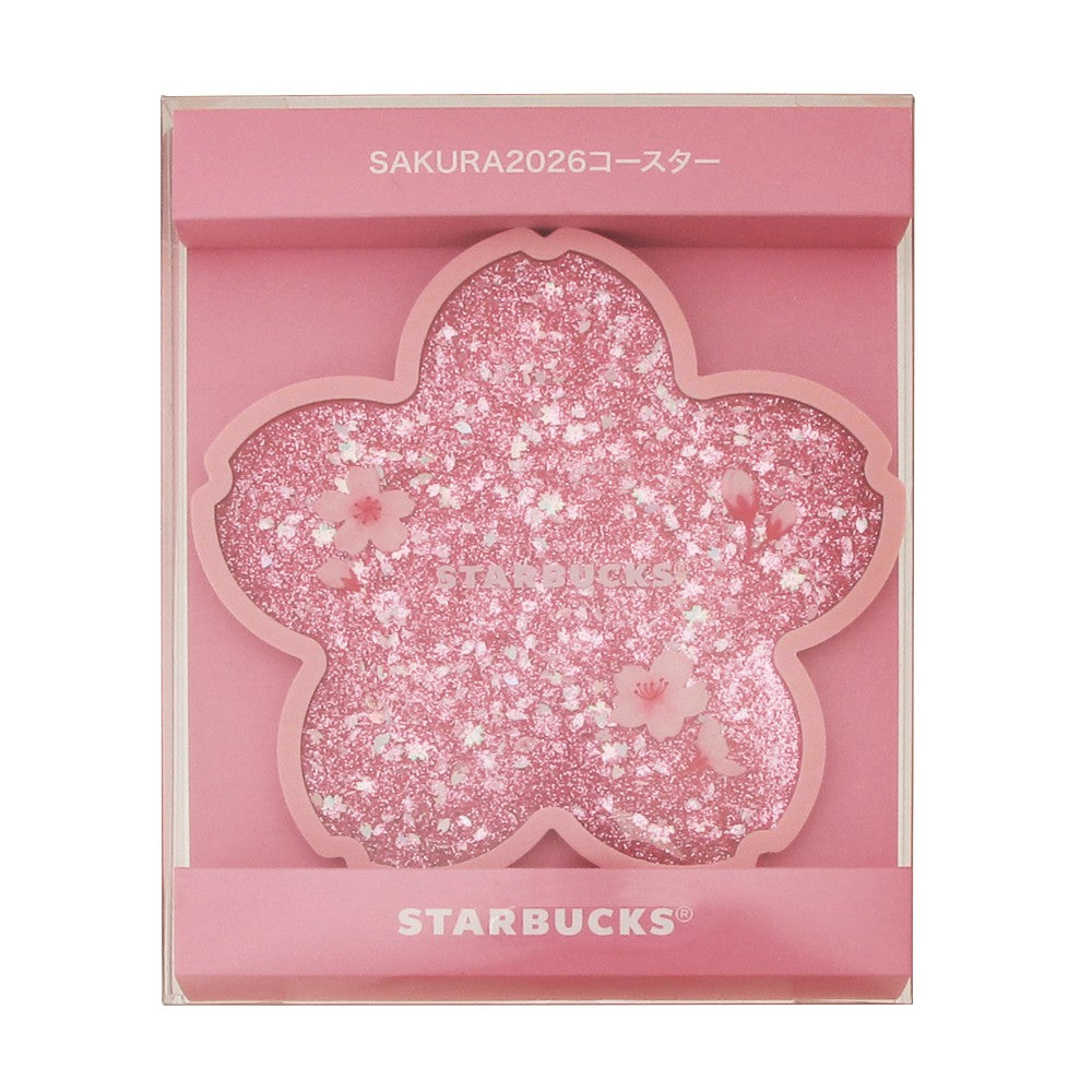 Starbucks Japan - Sakura 2026 - Glitter Pink Coaster