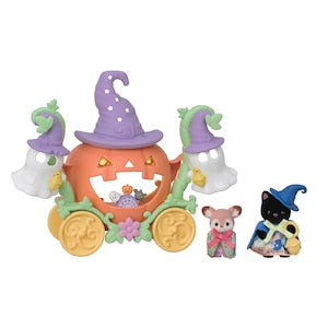 MID SEPT PREORDER - Japan Limited - Sylvanian Families - Halloween Ghost and Pumpkin Carriage Set