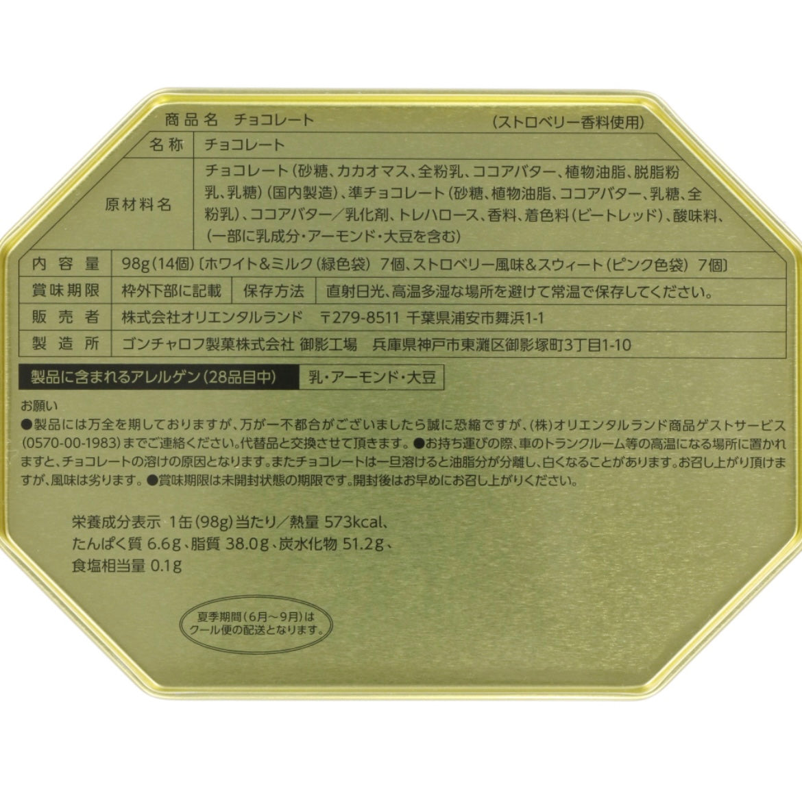 Tokyo Disney Resort - Disneyland & Disneysea Icon - Chocolate Tin