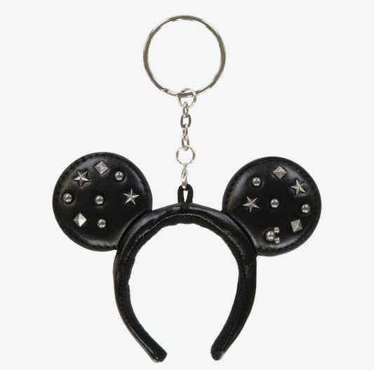 Tokyo Disney Resort - Mickey Ears - Black x Silver Studs - Ears Keychain
