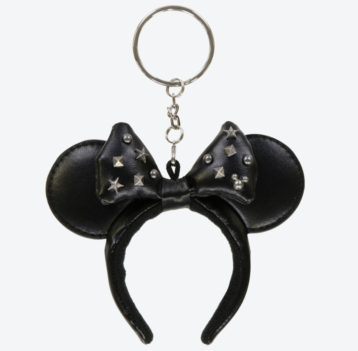 Tokyo Disney Resort - Minnie Ears - Black x Silver Studs - Ears Keychain