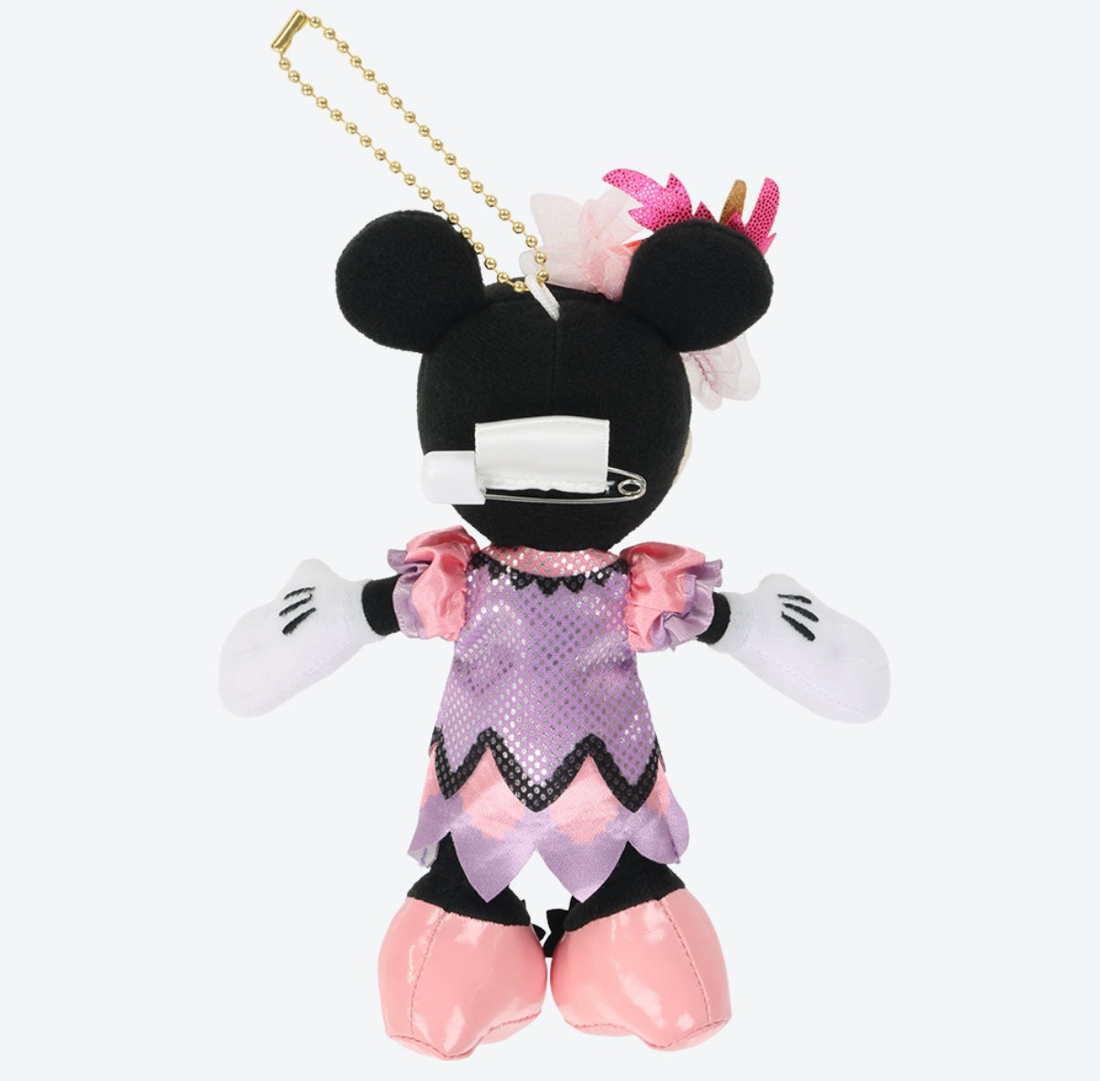 Tokyo Disney Resort - Tokyo Disneyland - The Diamond Variety Muster - Minnie Mouse Plush Keychain / Pin (2 Outfits)