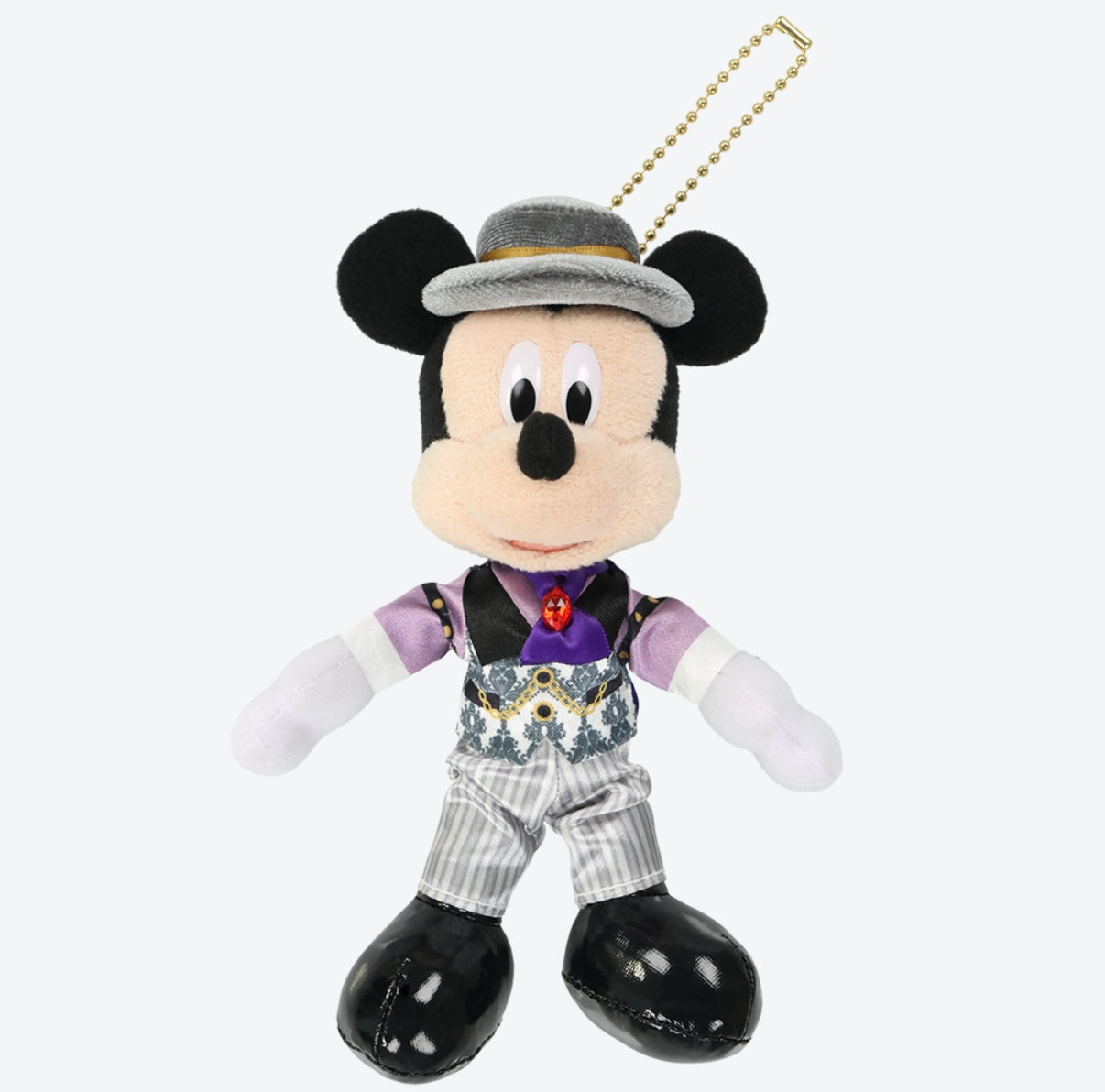 Tokyo Disney Resort - Tokyo Disneyland - The Diamond Variety Muster - Mickey Mouse Plush Keychain / Pin (2 Outfits)