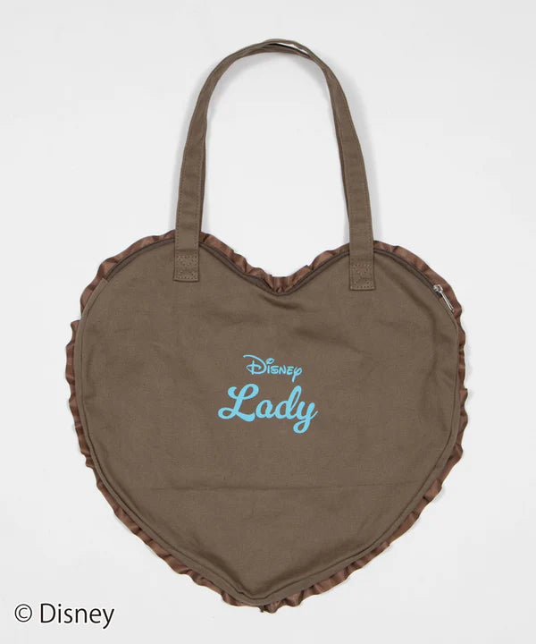 Disney Japan x WEGO - Lady & the Tramp - Frill Heart Tote Bag