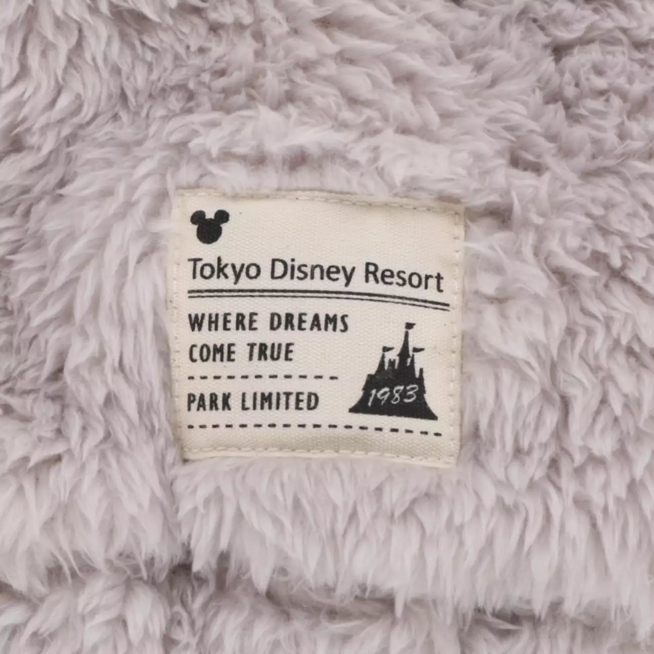 Tokyo Disney Resort - Mickey Mouse Fur Hoodie - Unisex S, M & L Size - Grey