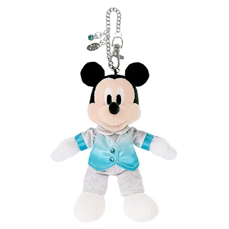 NOV 25 PREORDER - Disneysea 25th Anniversary - Sparkling Jubilee x Swarovski - Mickey Mouse Plush Keychain