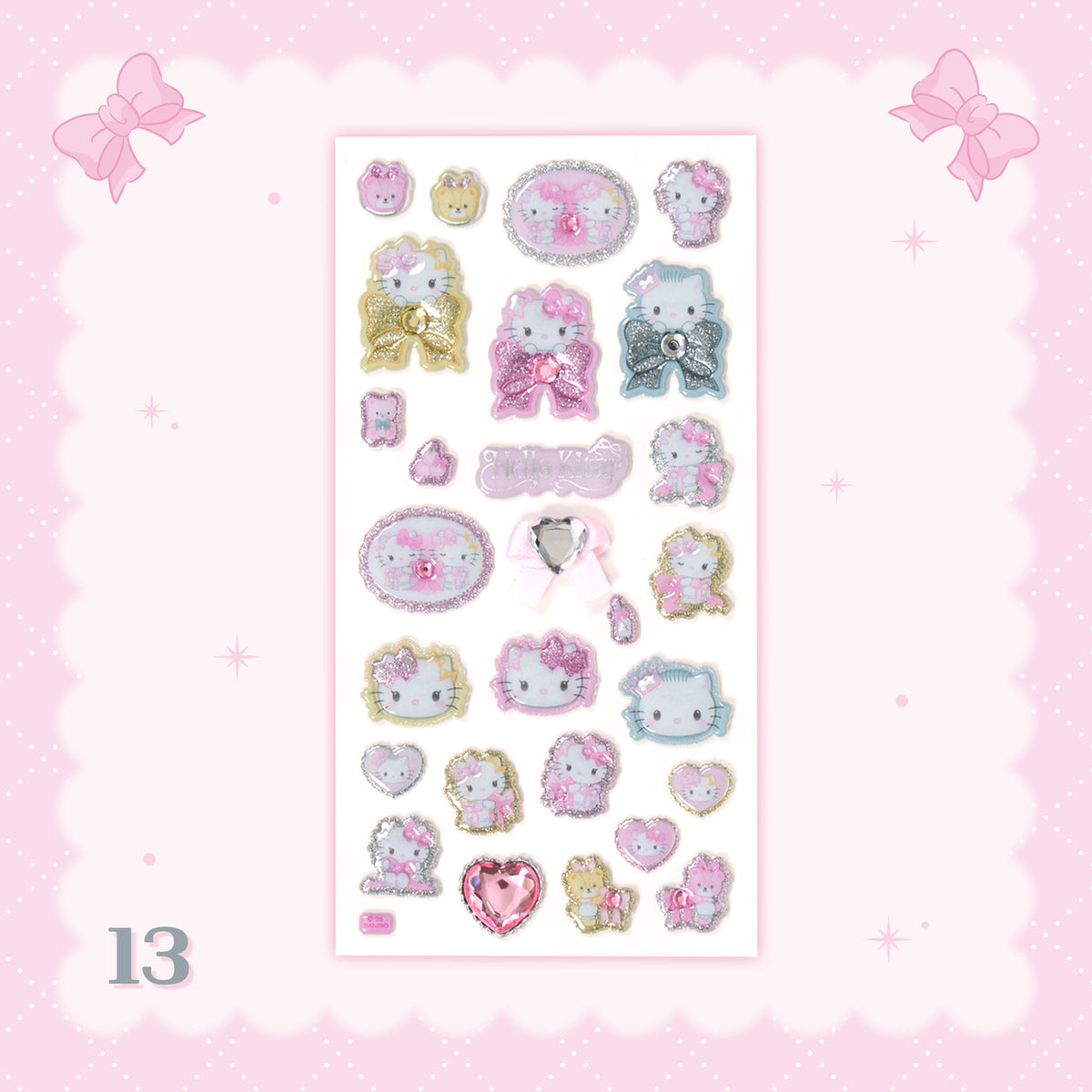 OCT 29 PREORDER - Sanrio Japan - Favorite Design Series - Hello Kitty - Stone-Embellished Stickers