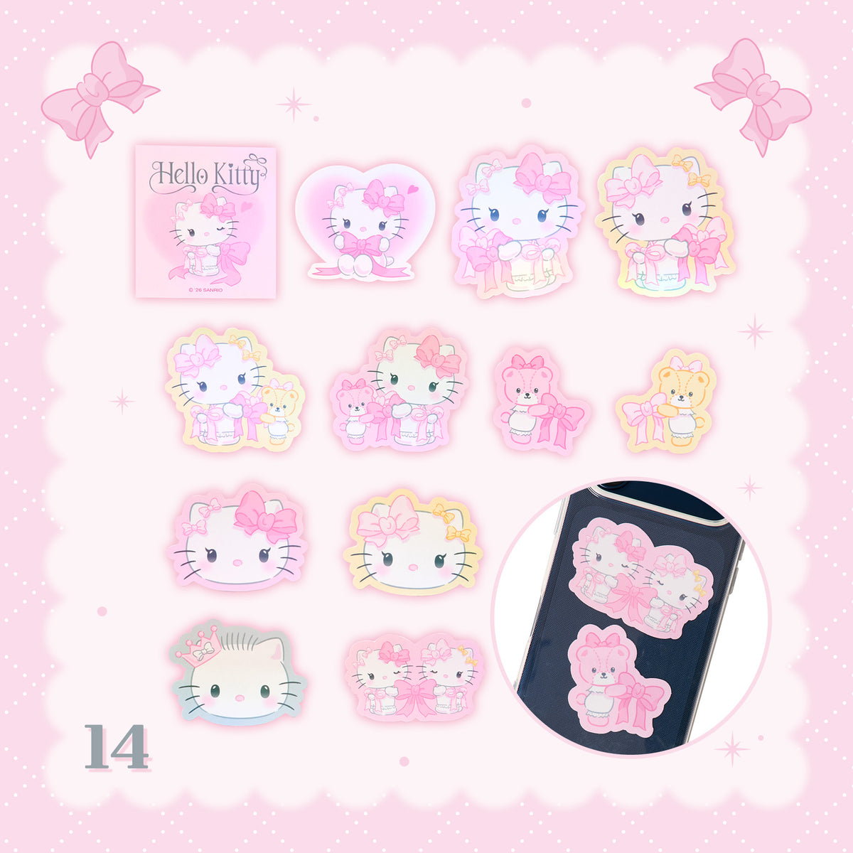 OCT 29 PREORDER - Sanrio Japan - Favorite Design Series - Hello Kitty - Sticker Set