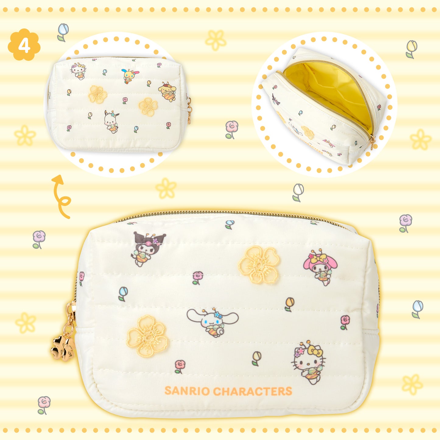 MARCH 4 PREORDER - Sanrio Japan - Pouch (Flower-loving bee)