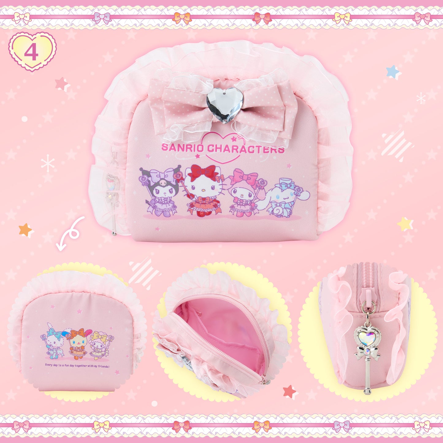 Sanrio Japan - Colorful Dress Design - Pouch