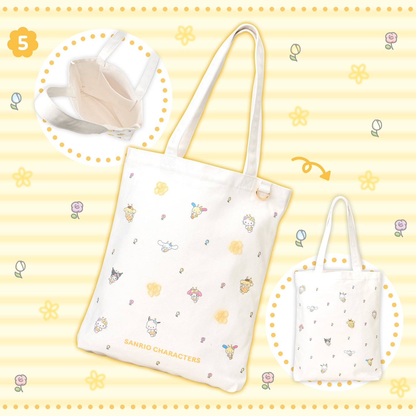 Sanrio Japan - Tote Bag (Flower-loving bee)