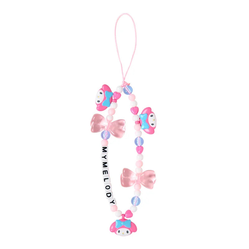 Sanrio Japan - My Melody - Beaded Smartphone Strap - (my deco bag)