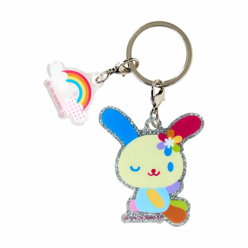 Sanrio Japan - Usahana - Double Acrylic Keychain (rainbow)