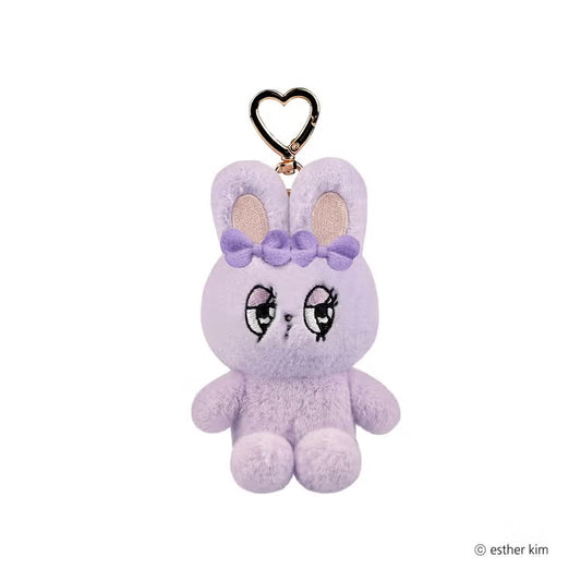 Esther Bunny Japan - Lavender Bunny  - Sitting Plush Keychain