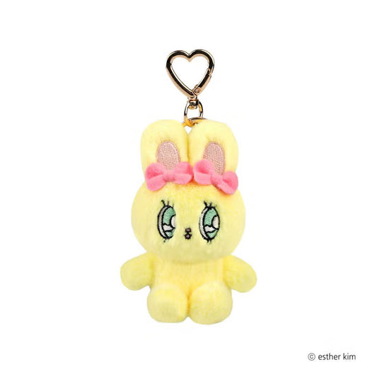 Esther Bunny Japan - Happy Bunny  - Sitting Plush Keychain