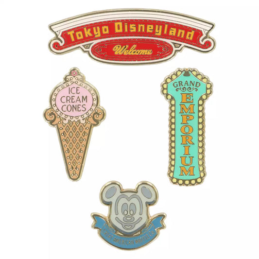 JULY 16 PREORDER - Tokyo Disney Resort - World Bazaar - Pin Badge Set