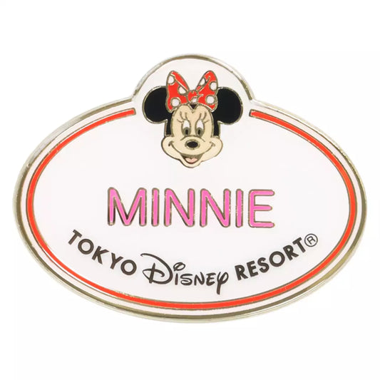 JULY 16 PREORDER - Tokyo Disney Resort - Minnie Mouse - Cast Member Name Tag - Pin Badge