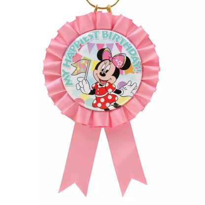 Tokyo Disney Resort - Minnie Mouse - Happy Birthday - Rosette Badge
