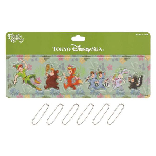 DISNEYSEA LIMITED - Fantasy Springs - Peter Pan - 6 Set Keychain