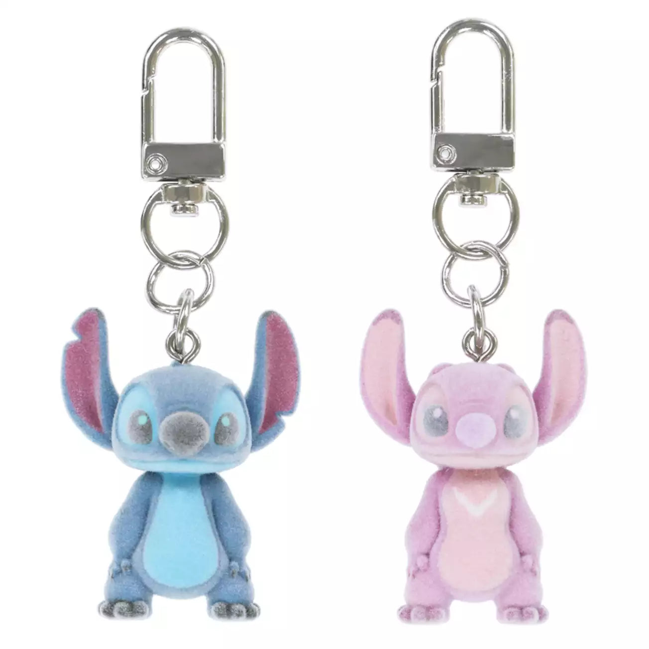 Tokyo Disney Resort - Lilo & Stitch - Stitch & Angel Flocked Keychain Set