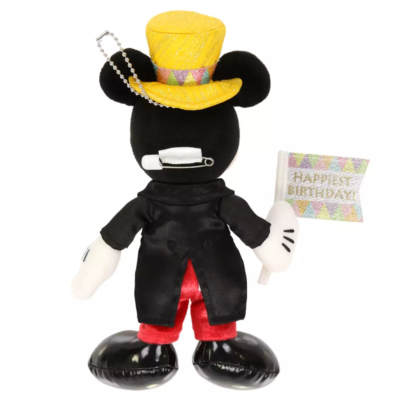 Tokyo Disney Resort - Mickey Mouse - Happy Birthday - Plush Keychain / Badge